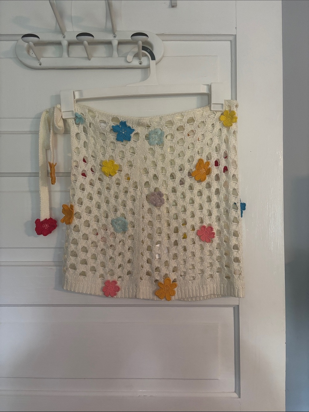 Cream Crochet Flower Mini Skirt - Brand: Lovers and Friends